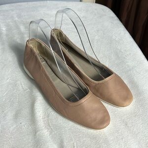 Naturalizer Alya Beige Blush Pink Leather Ballet Flats 7.5